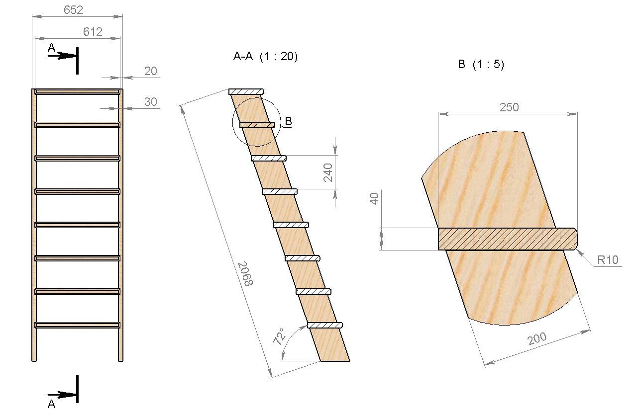 Деревянная лестница в подвал своими руками » как рассчитать: фото + видео | погреб-подвал