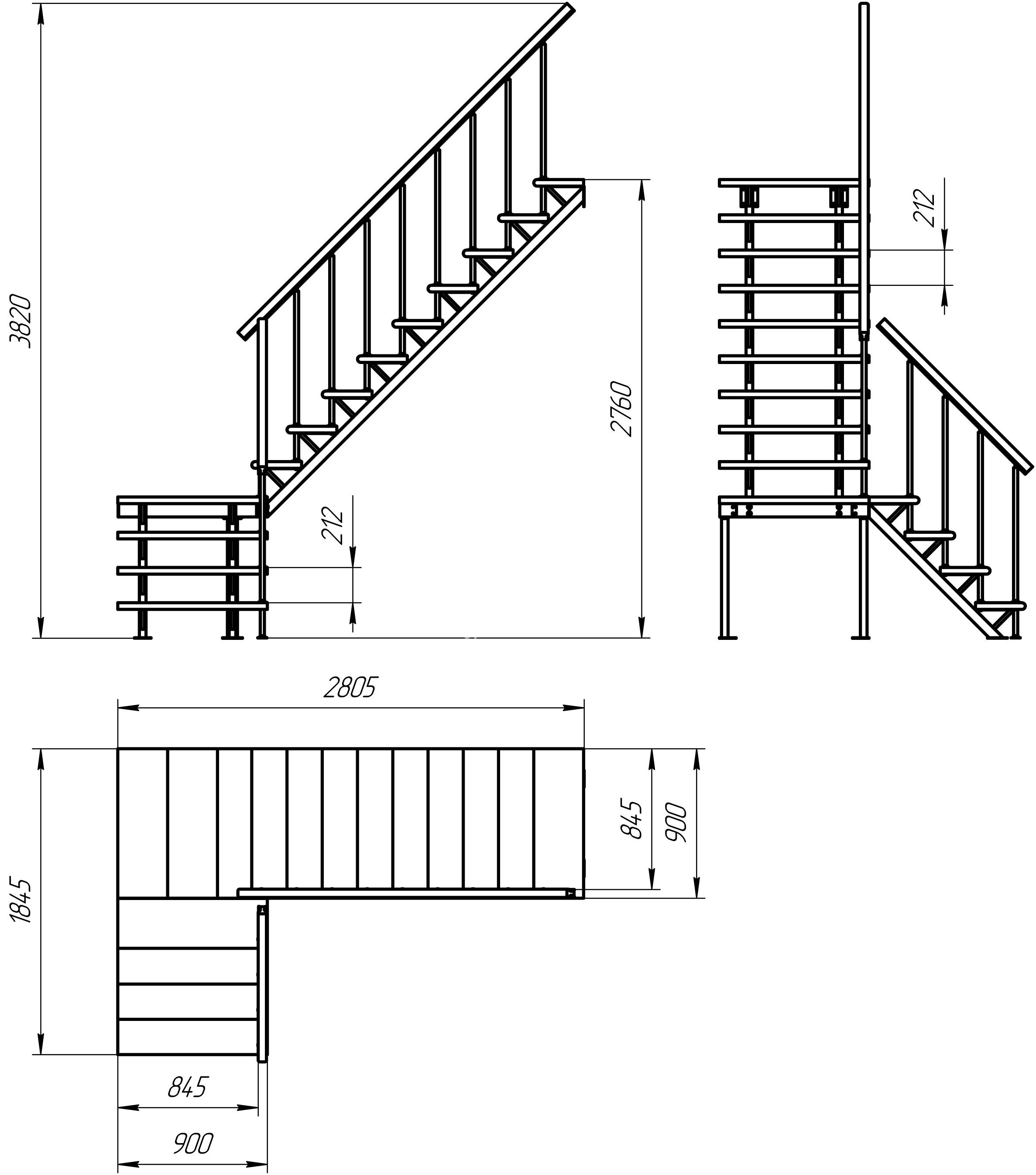 Консольная лестница своими руками на второй этаж: как сделать просто и прочно
