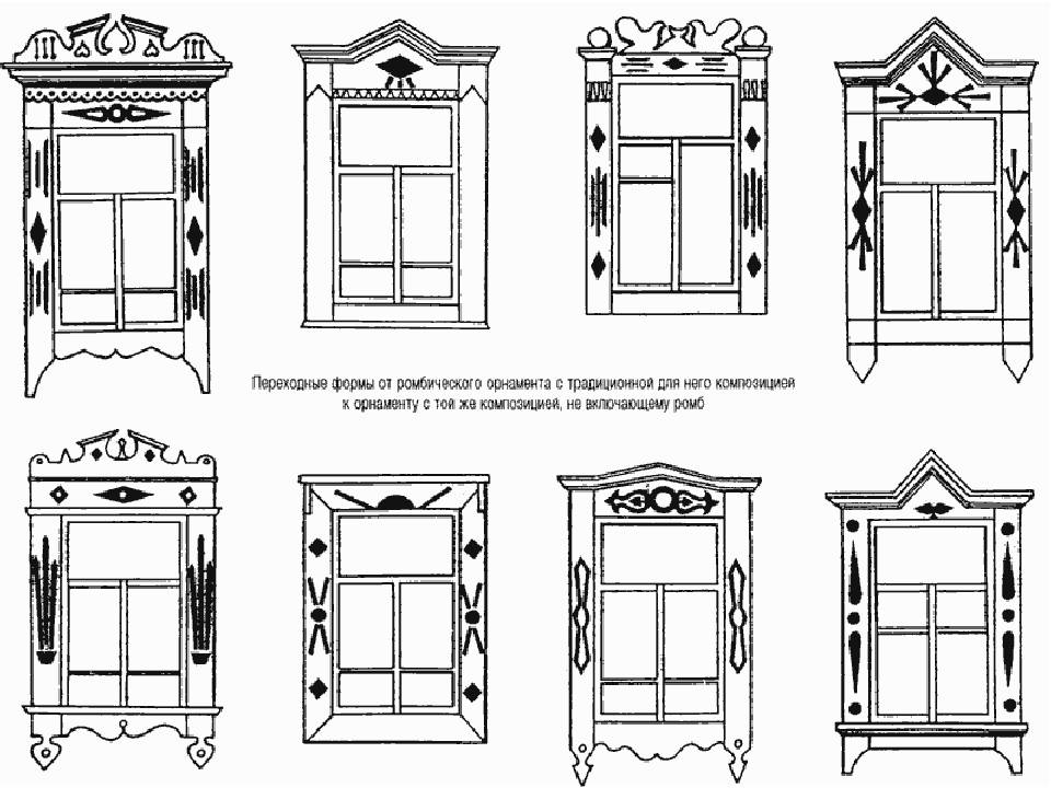 Узоры для наличников на окна чертежи и шаблоны
