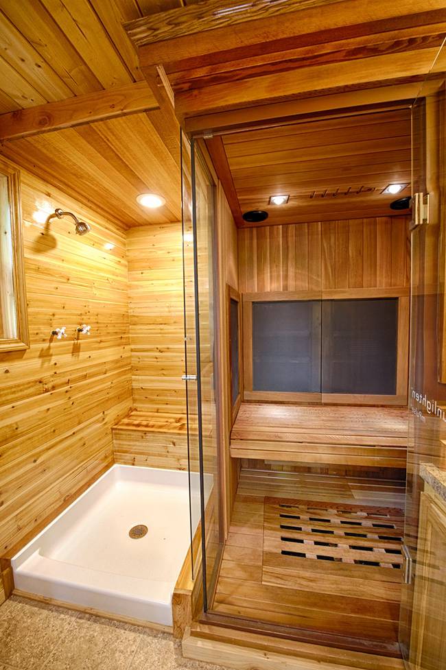 Душевая кабина с сауной для квартиры: с инфракрасной парной для ванной комнаты, с баней