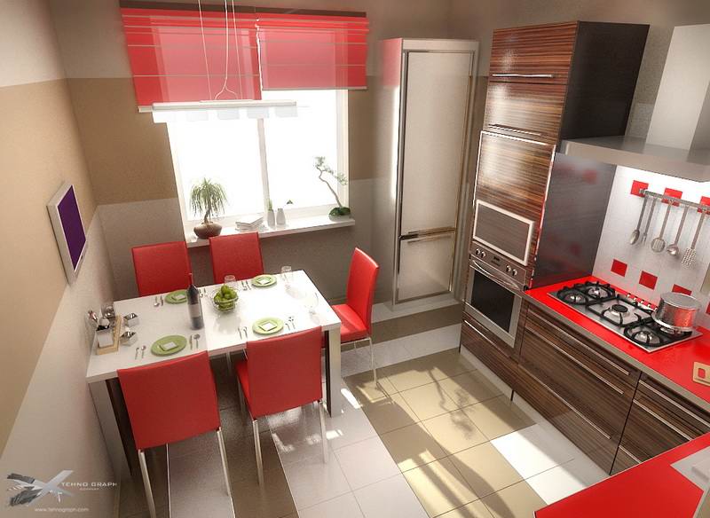Кухня 3 на 3 прямая или 3 на 5: дизайн интерьера, гарнитур, планировка