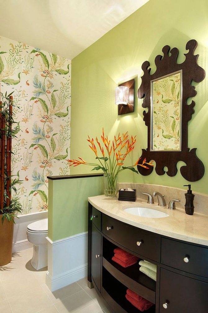 Декор ванной комнаты - захватывающие идеи украшений и оформления (82 фото)