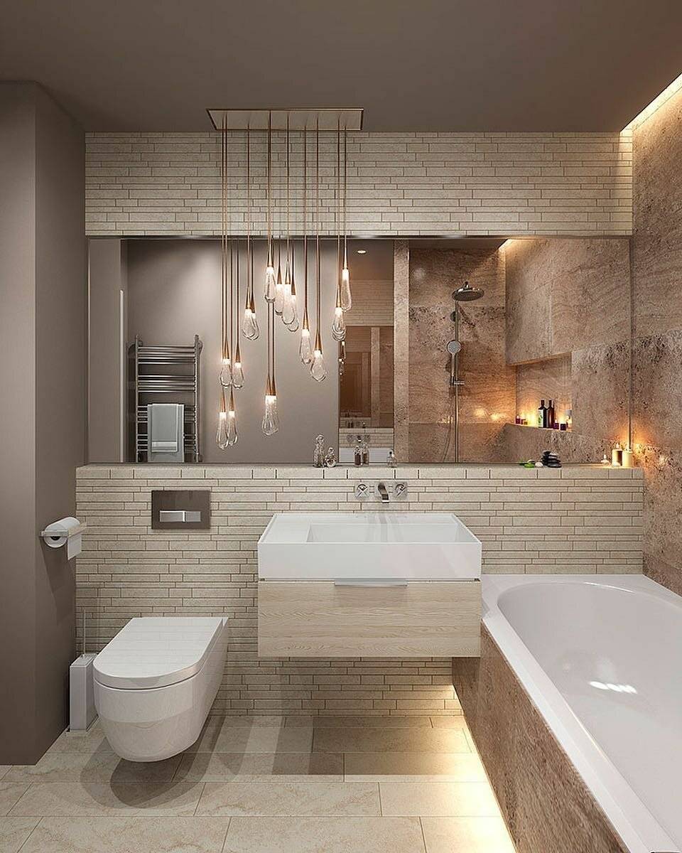 Фото ванных комнат в квартире - дизайн и интерьер