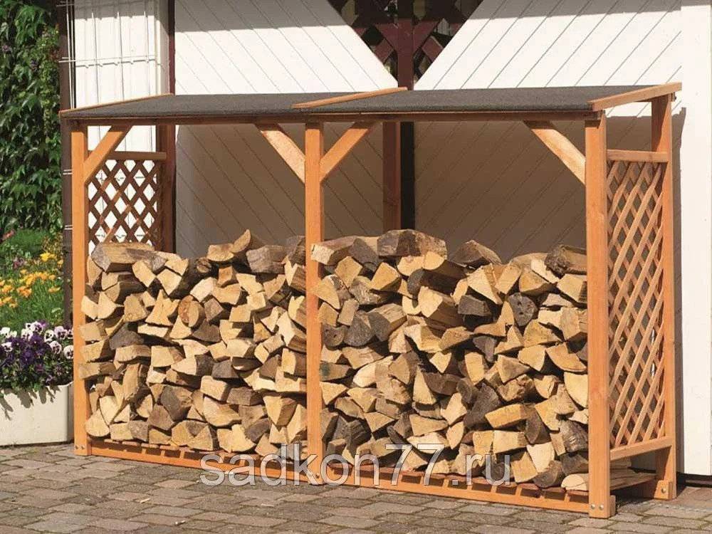 Поленница для дров: виды конструкций и 70 практичных вариантов для частного дома