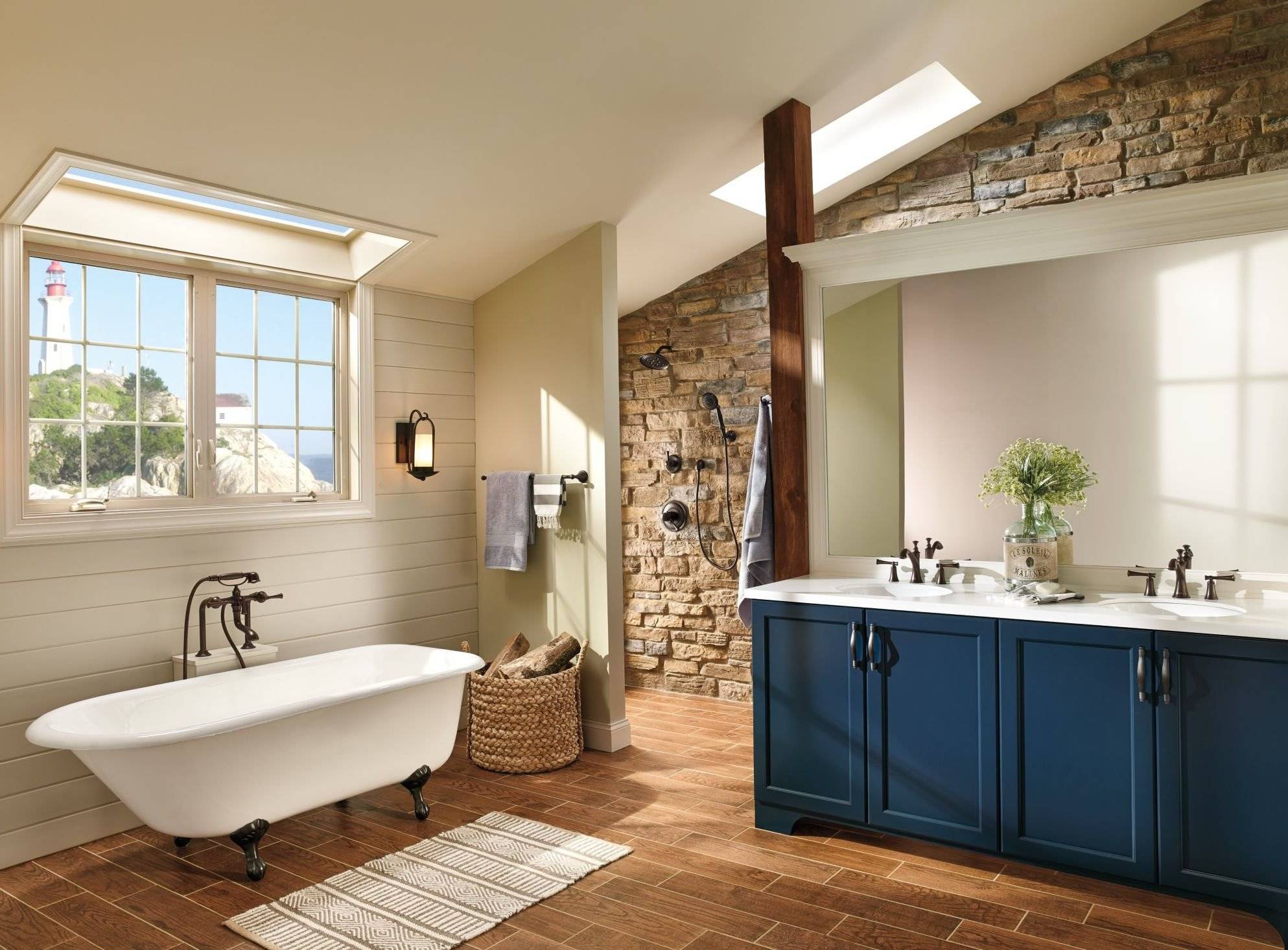Ванная в частном доме - изумительный и стильный дизайн в современном стиле (95 фото)