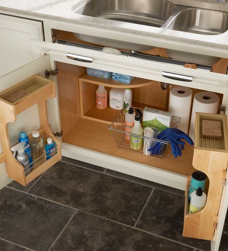 Шкаф под мойку для кухни, виды конструкций по форме и наполнению
