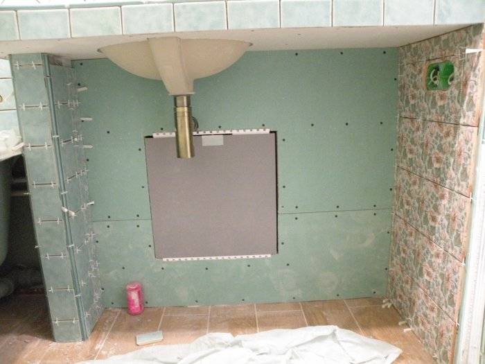 Как сделать столешницу под раковину в ванной из гипсокартона?