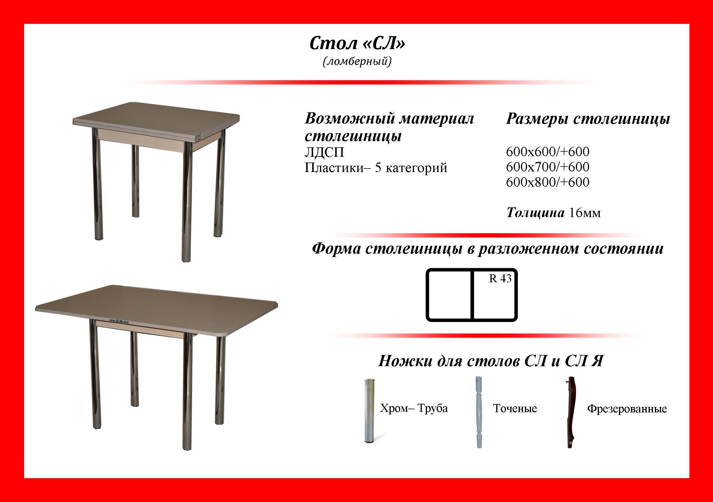 маркировки стола на кухне в столовой