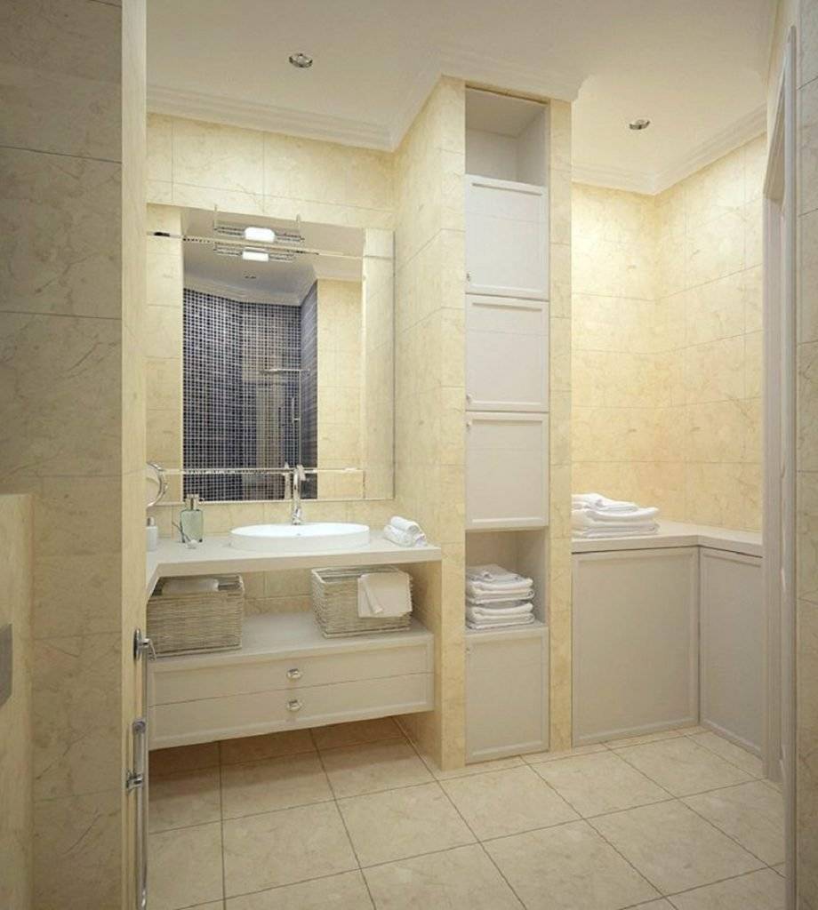 Встроенный шкаф в ванной, фото, мебель под потолок, варианты дизайна и т. д.