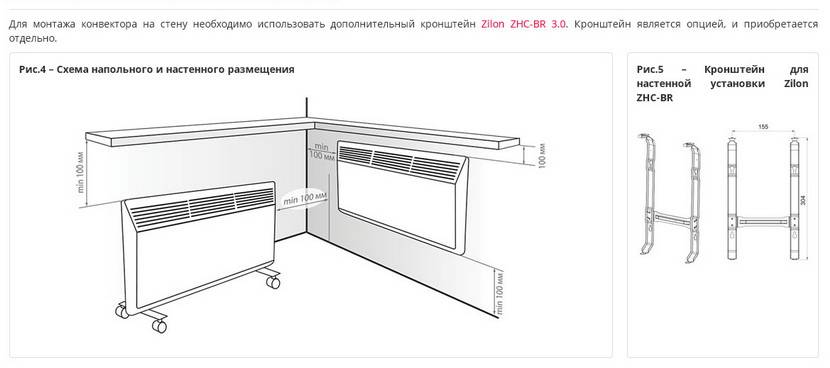 Схема подключения конвектора отопления и монтаж экрана