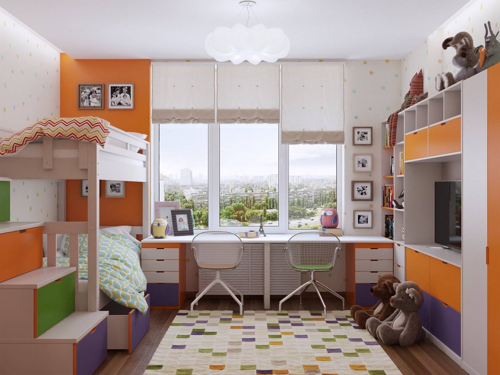 Варианты дизайна детской комнаты для 2 мальчишек — идеи с фото
