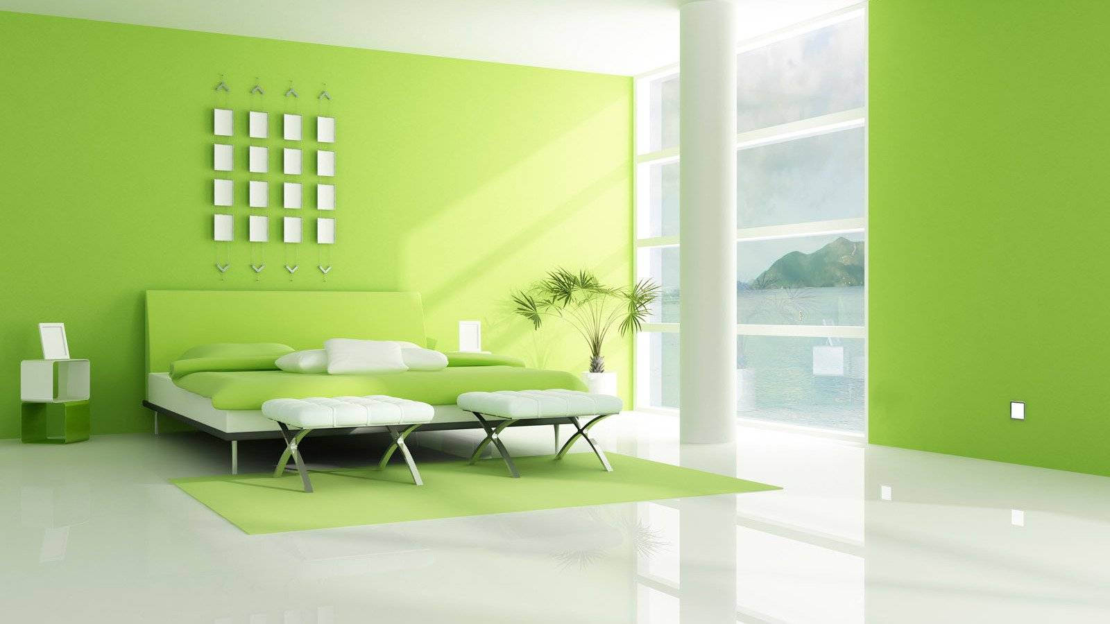 Стоит ли использовать зеленые обои в интерьере: спальне, кухне, гостинной- обзор +видео