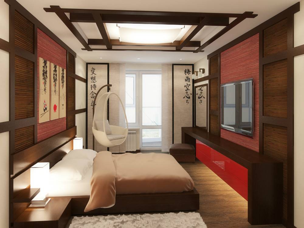 Интерьер спальни в китайском стиле в фото