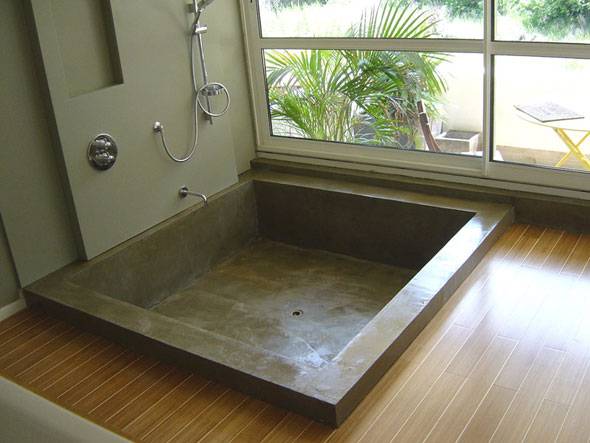 Как сделать стильную ванну из бетона своими руками?