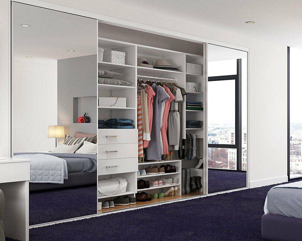 Шкаф-купе для спальной комнаты — дизайн с фото