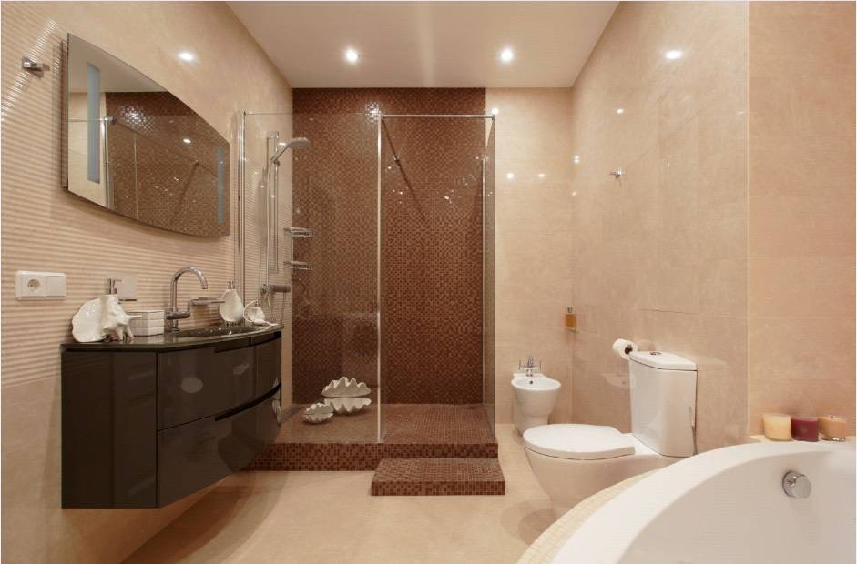 Ремонт совмещенной ванной комнаты с установкой дополнительного подвесного унитаза