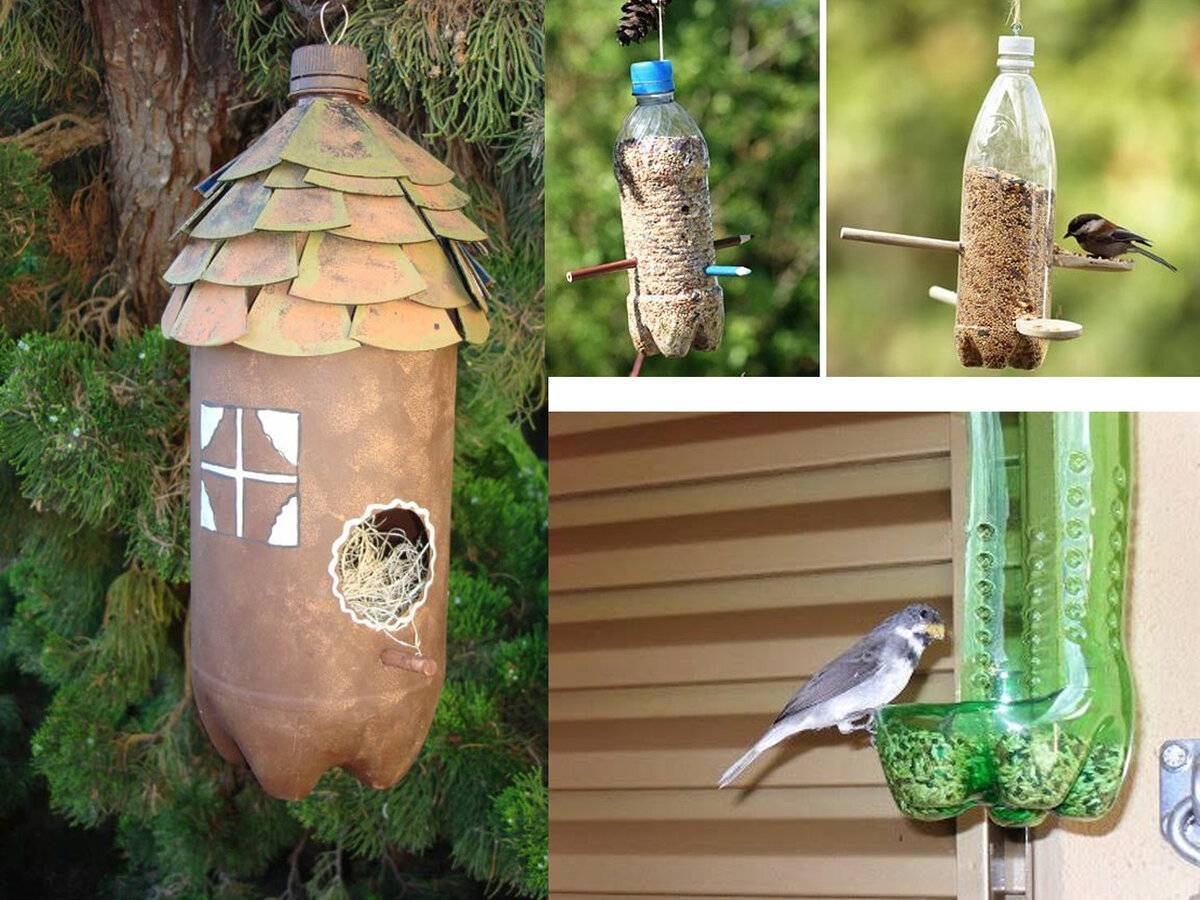 Кормушка для птиц из пластиковой бутылки своими руками: оригинальные идеи и их фото