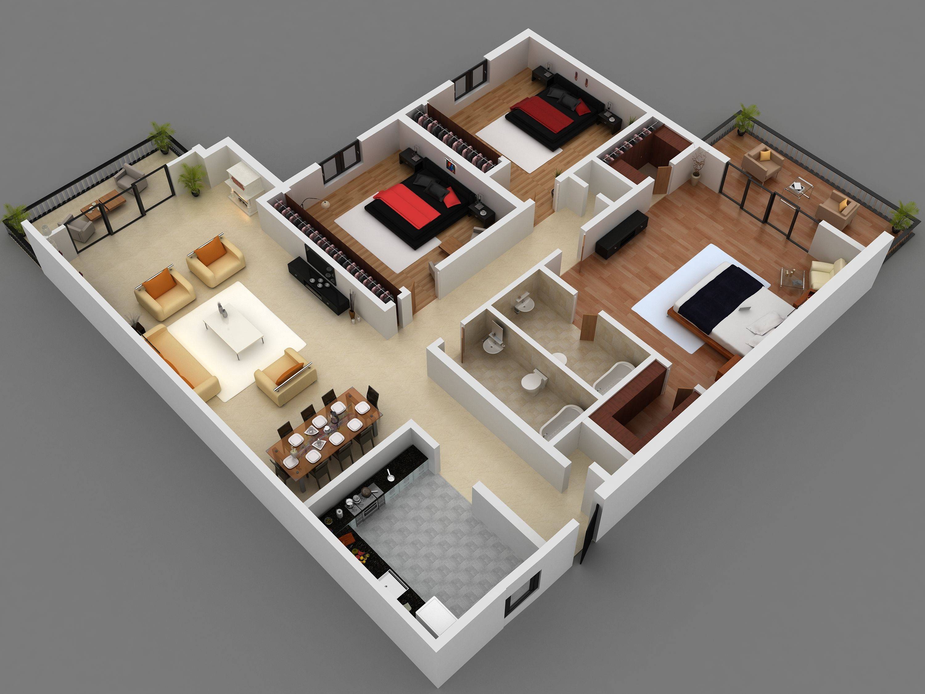 Floorplan 3d проекты