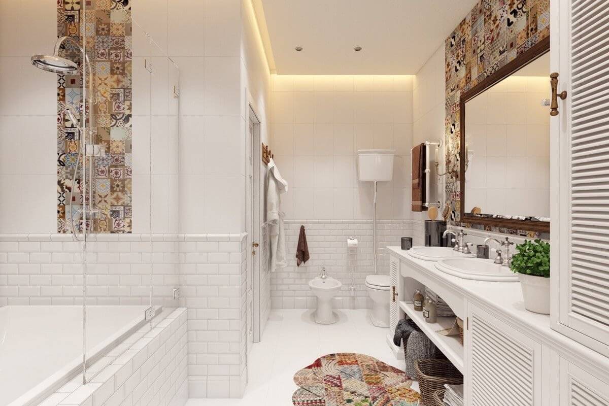 Дизайн ванной комнаты в скандинавском стиле фото