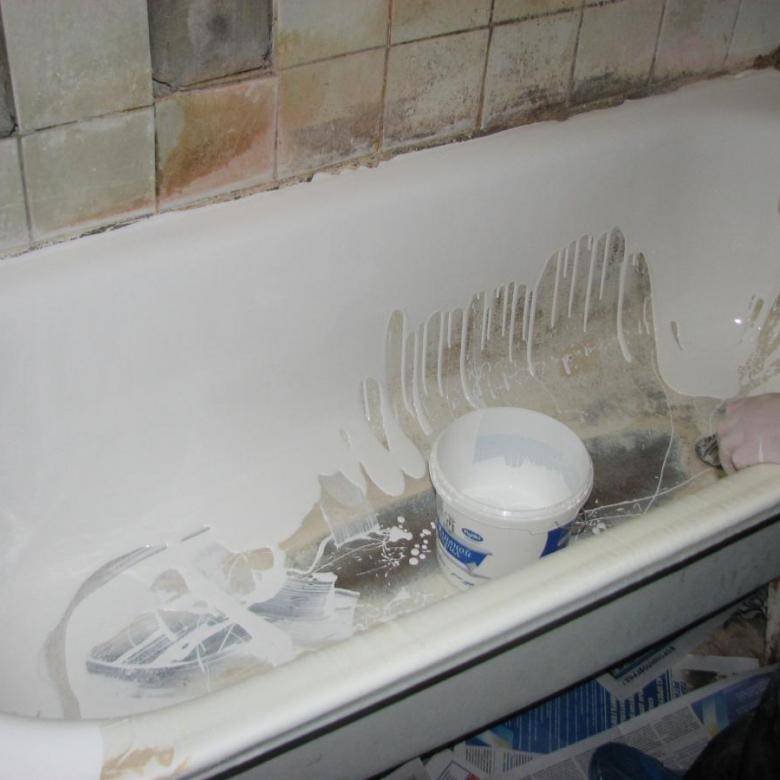 Реставрация ванны своими руками: эмалирование, наливная, вкладыш, фото .