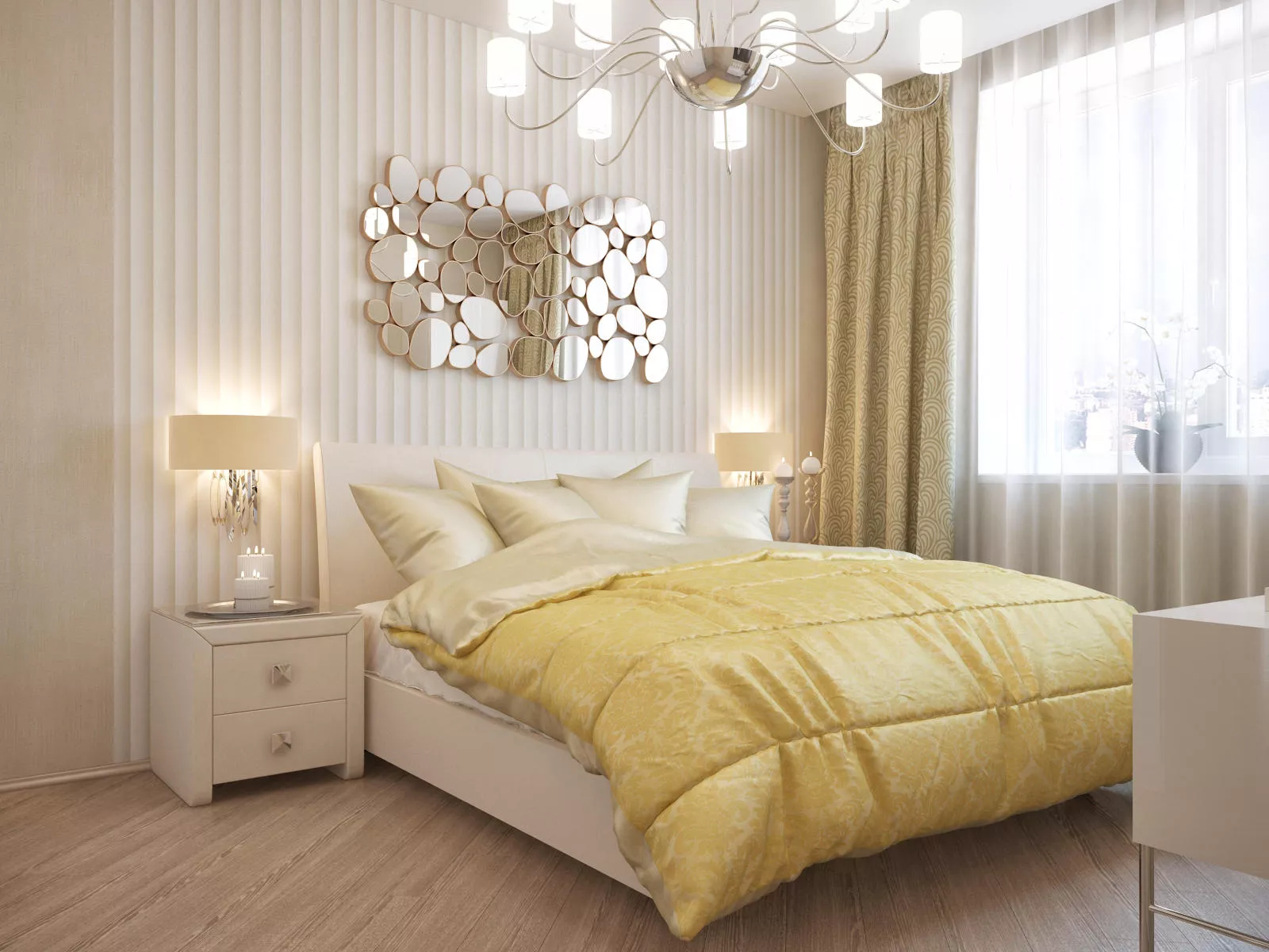 Сочетание обоев в спальне: 240+ фото красивых комбинаций интерьеров