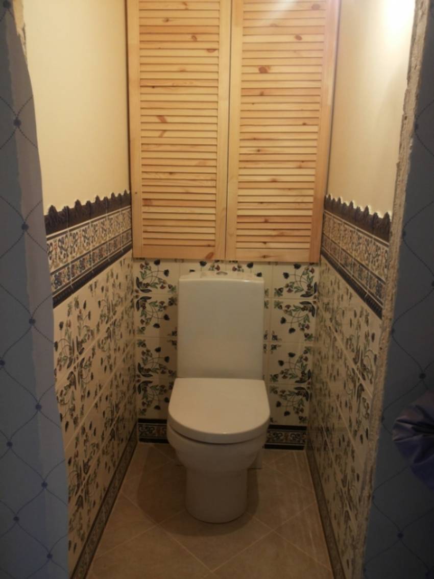 Сантехнический шкаф в туалете за унитазом своими руками и фото вариантов