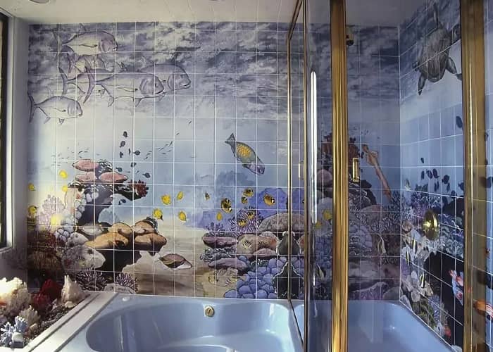 Панно из плитки для ванной: как выбрать и уложить на стену