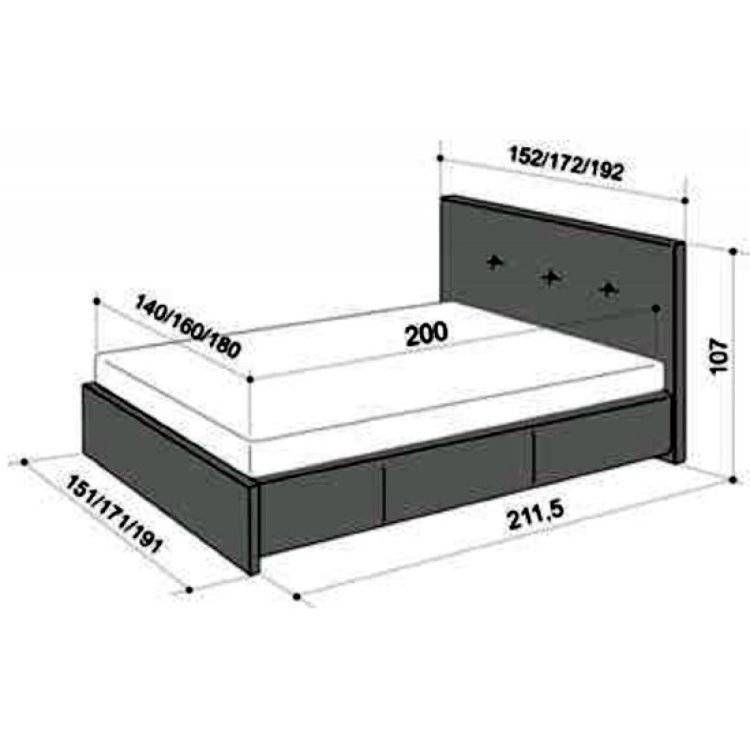 Стандартные размеры двуспальной кровати (10 фото)
