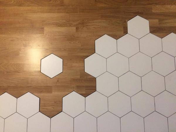 Способы укладки шестигранной напольной плитки. советы дизайнеров