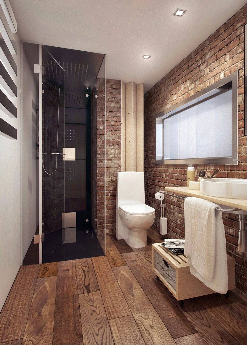 Стиль лофт в интерьере ванной- особенности дизайна и выбора сантехники