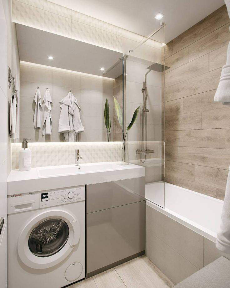 Дизайн маленькой ванной комнаты: фото в квартире, оформление санузла совмещенного с туалетом и без него