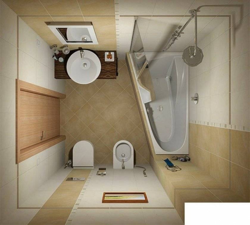 Интерьер ванной комнаты совмещенной с туалетом - несколько креативных рекомендаций