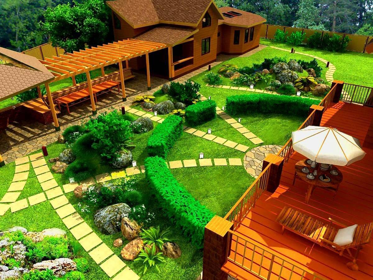 Ландшафтный дизайн дачного участка своими руками: с чего начать создание, идеи, стили, фото, как оформить красивый садового участка вокруг дома - morevdome.com