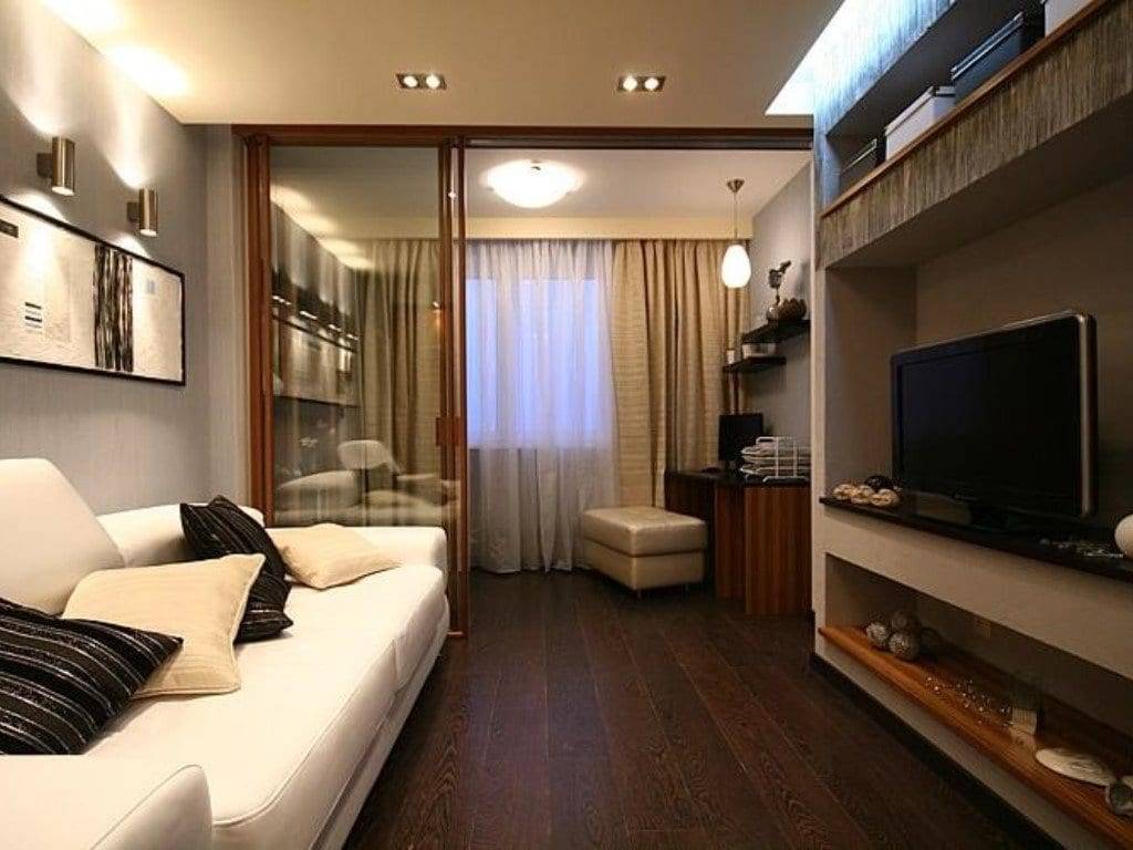Проект комнаты гостиная спальня 18 кв м