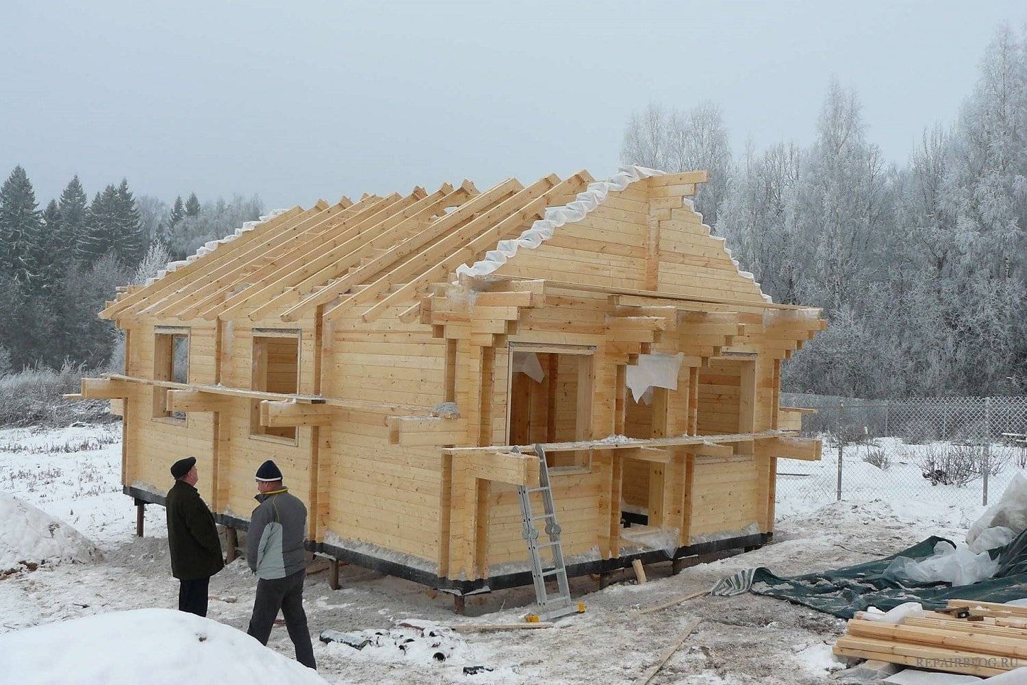 Своими руками дом из бруса фото