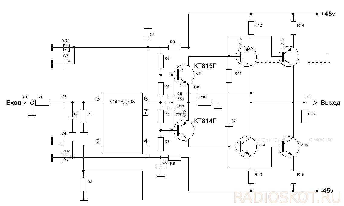 Кт809а усилитель звука схема