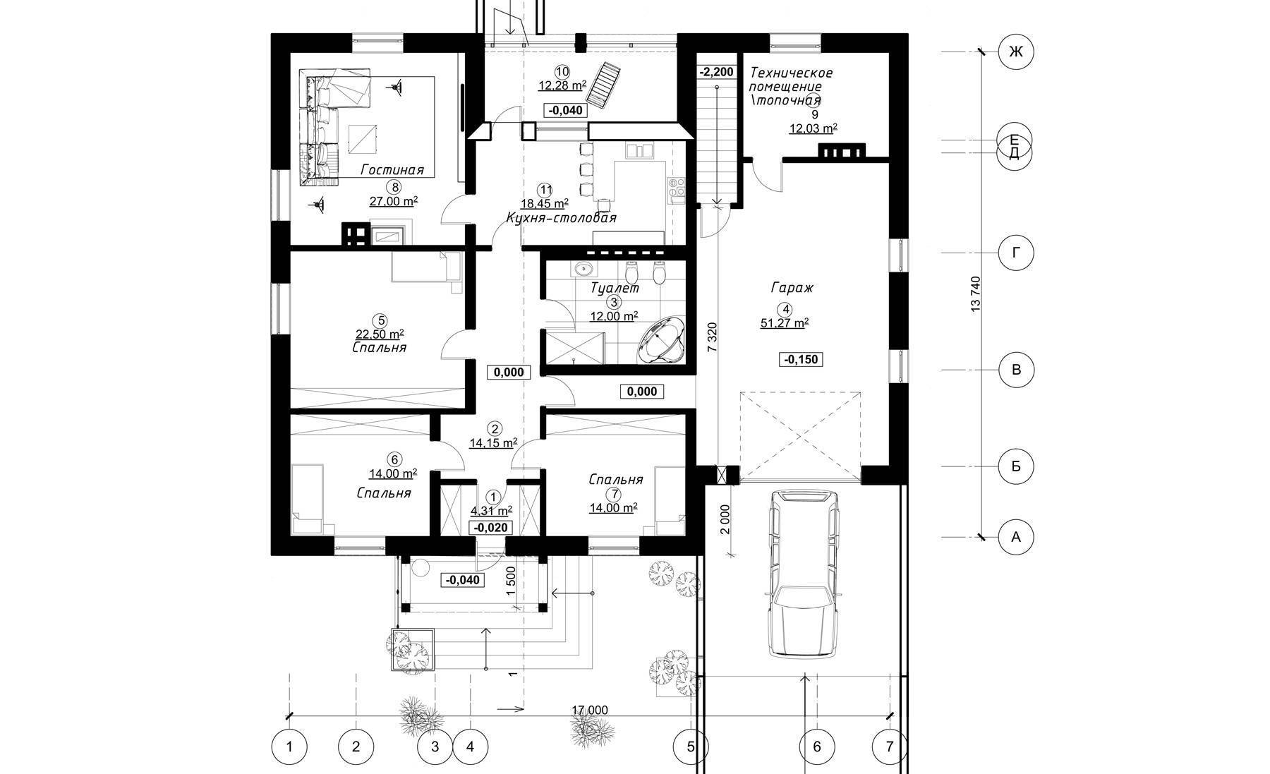 Планировка одноэтажного дома - обзор примеров с фото дизайном и особенности