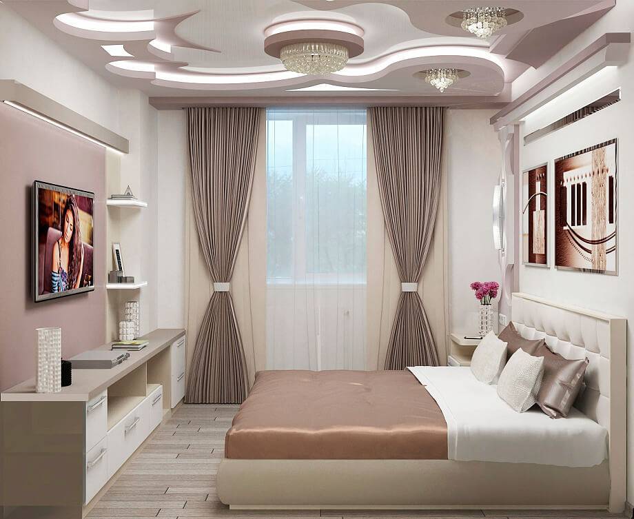 Дизайн спальни 10 кв.м в современном стиле
