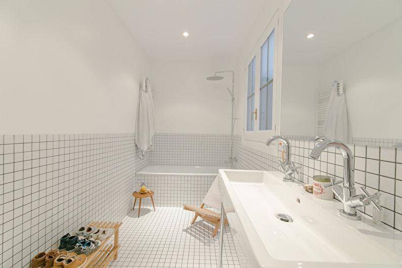 Красивая, простая и стильная ванная комната в скандинавском стиле