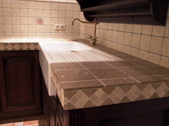 Кухонная столешница из плитки своими руками (39 фото): поэтапная инструкция