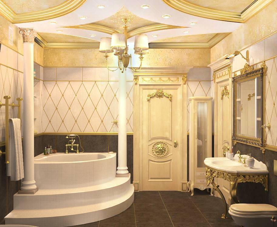 Ванная комната в стиле классика: особенности дизайна и конструкций (67 фото + видео)