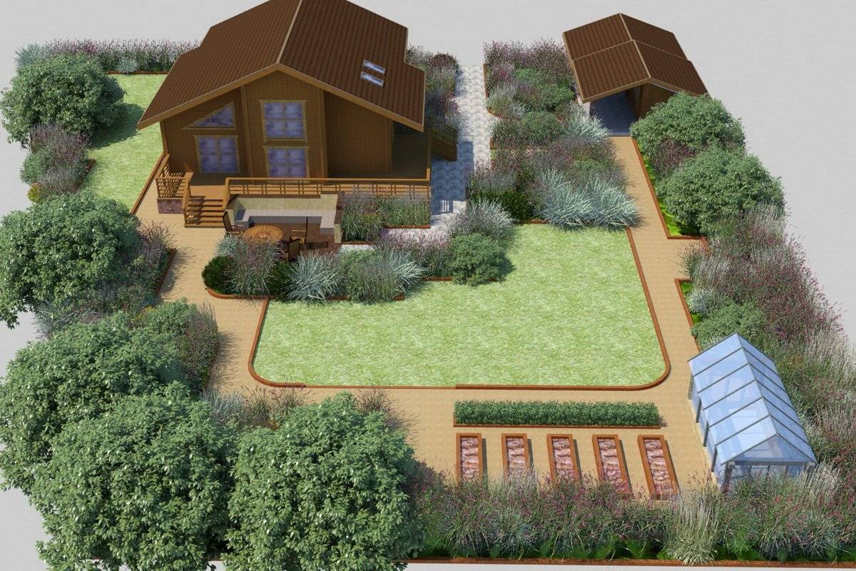 Ландшафтный дизайн дачного участка на 30 соток: фото и особенности оформления загородного дома, примеры обустройства большой территории