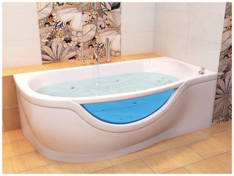 Асимметричная угловая ванна (42 фото): рекомендации по выбору и установке