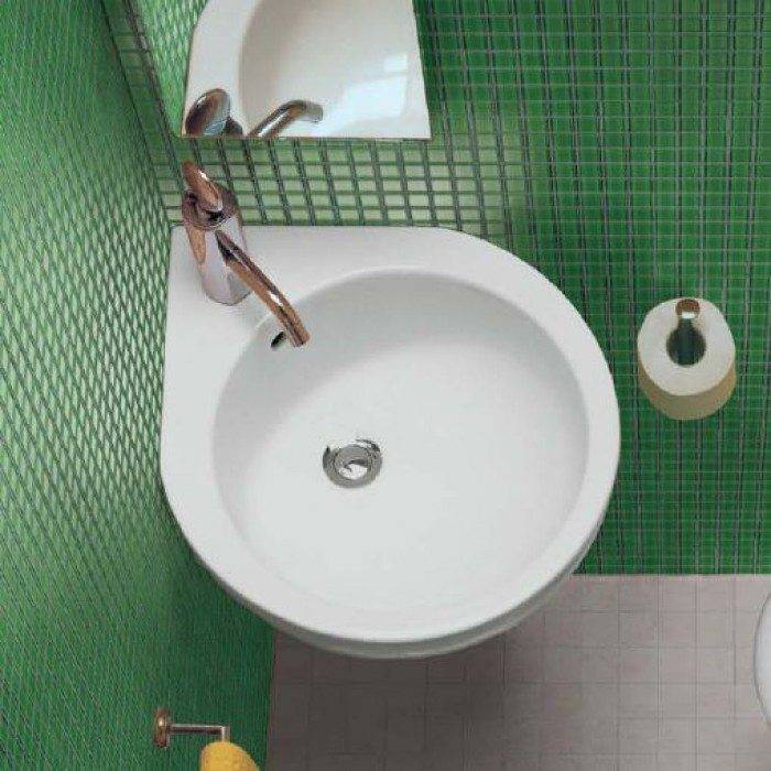 Угловая раковина в ванную комнату - преимущества и недостатки, разновидности
